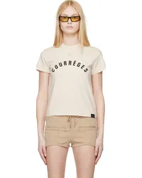 Courrèges Beige AC Straight T-Shirt Lime