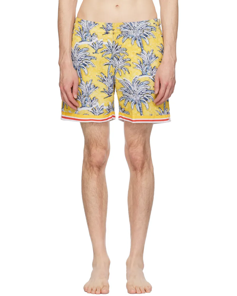Orlebar Brown Yellow Bulldog Swim Shorts Toucan