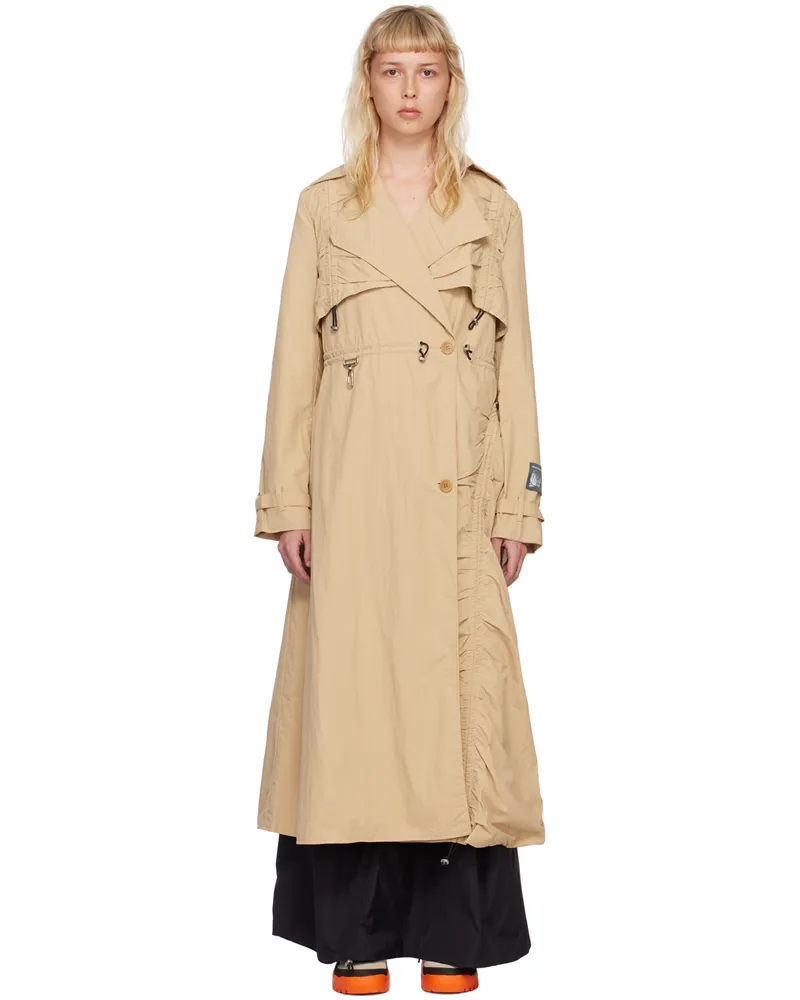 Reese Cooper Tan Cinched Trench Coat Tan