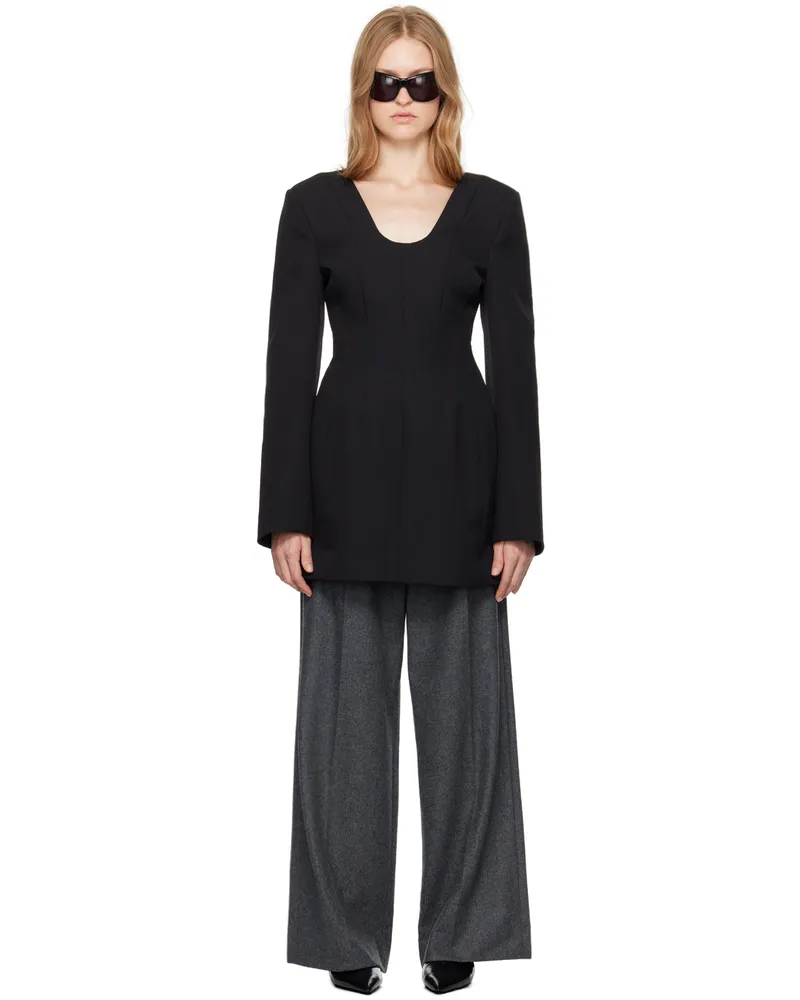 Carven Black Tailored Minidress Black