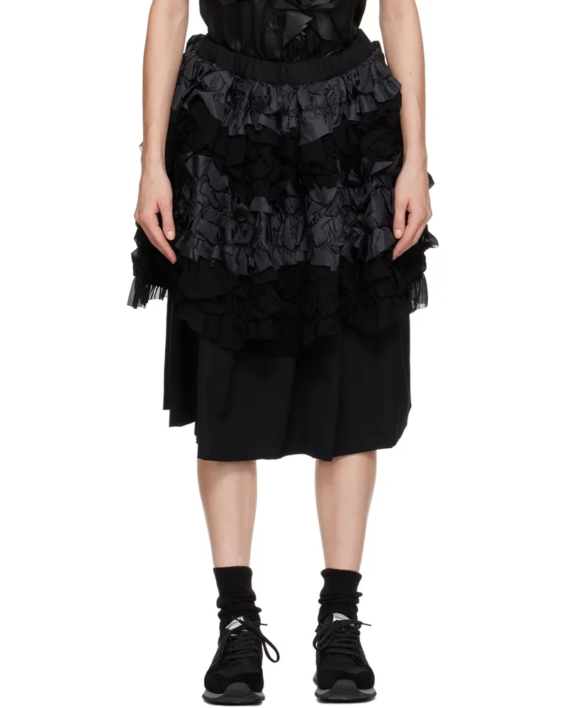 Comme des Garçons Black Layered Midi Skirt 1