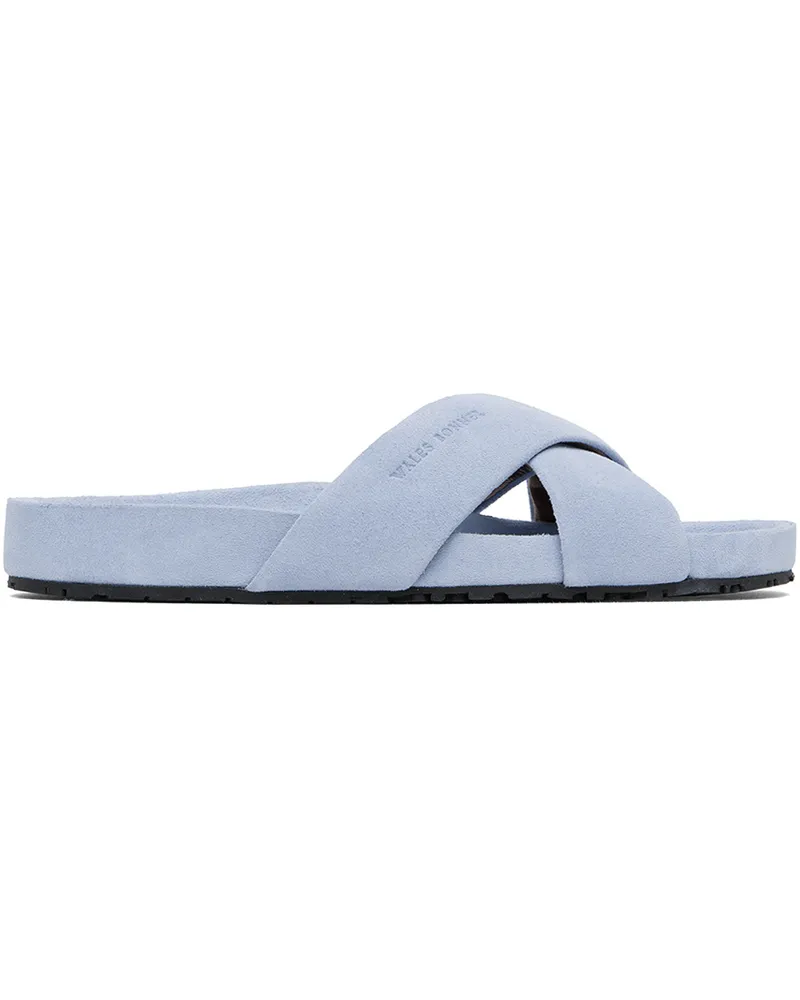 Wales Bonner Blue Criss-Cross Sandals 19011-450