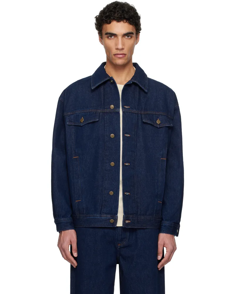 A.P.C. Navy Elvis Denim Jacket Ial