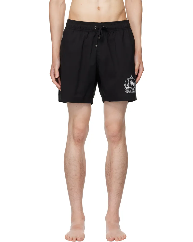 Amiri Black 'Club AMIRI' Swim Shorts Black