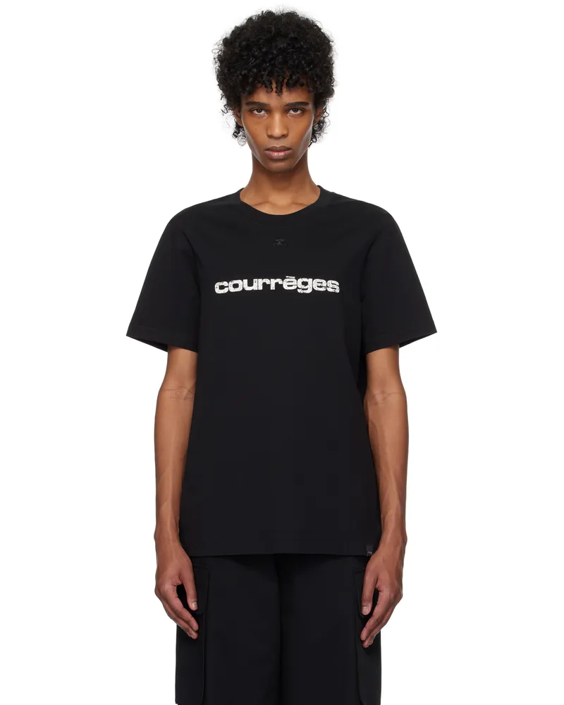 Courrèges Black AC Printed T-shirt 9901