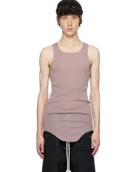 Rick Owens Pink Ribbed Tank Top Dusty