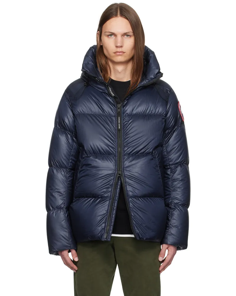 Canada Goose Navy Crofton Puffer Down Jacket Atlantic