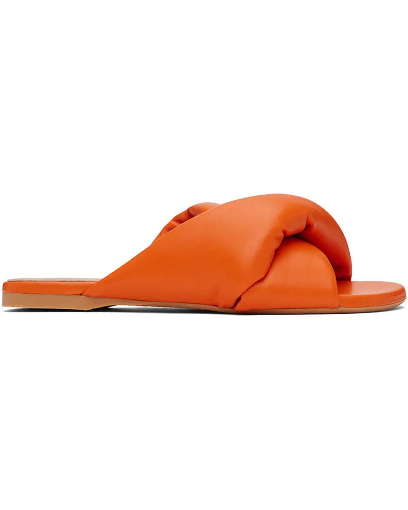 J.W.Anderson Orange Twist Flat Sandals 19583-242-orange
