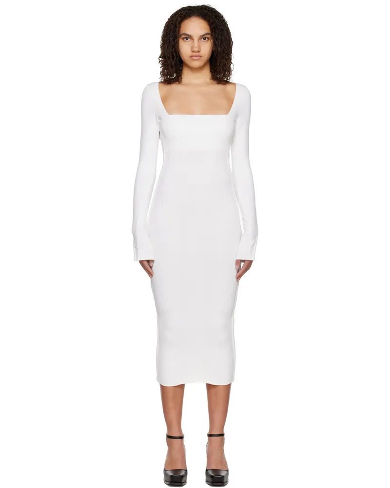 Anna October Off-White Collette Midi Dress White