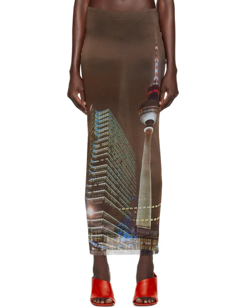 Jean Paul Gaultier Brown Shayne Oliver Edition Maxi Skirt 60405030