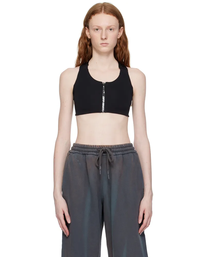 OFF-WHITE Black Zip Top Black