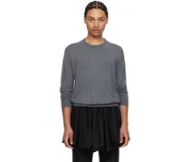 Gray Ruched Sweater