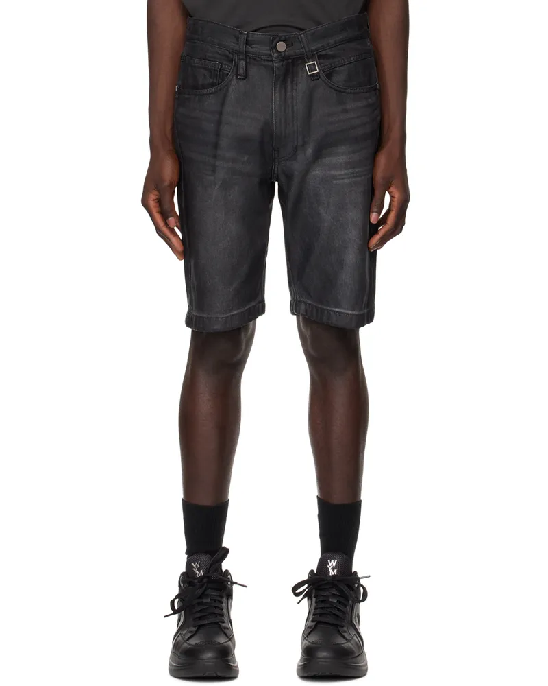 Wooyoungmi Black Faded Denim Shorts 982b