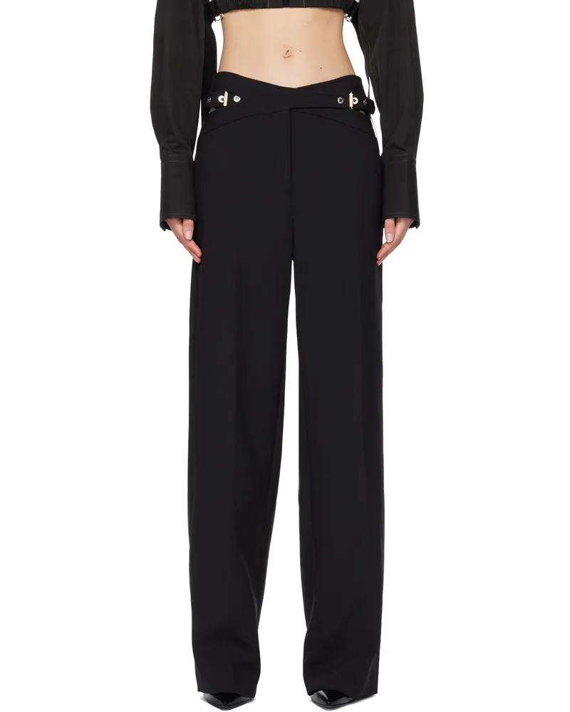 Dion Lee Black Interlock Trousers Black