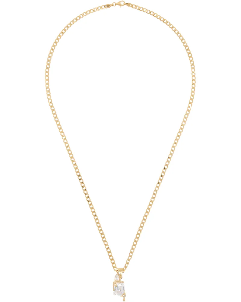 Alan Crocetti Gold Melt Curb Necklace Gold