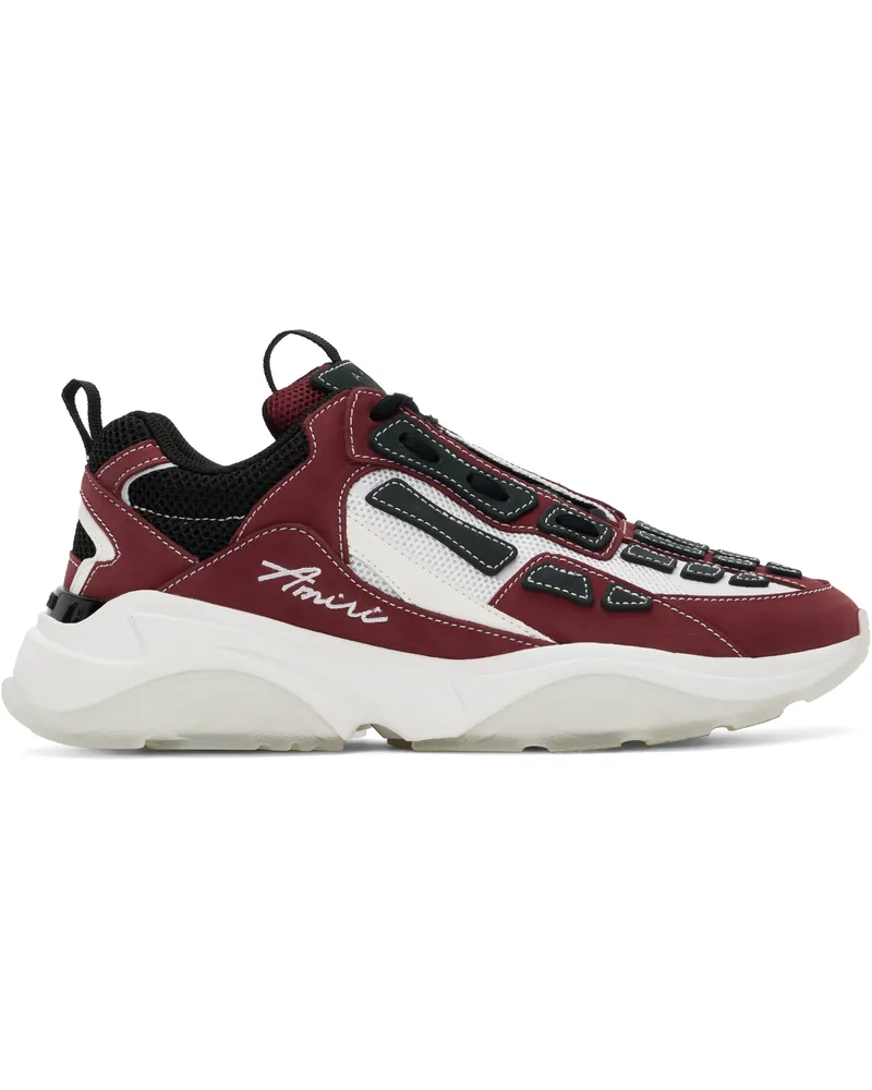 Amiri White & Burgundy Bone Runner Sneakers Deep