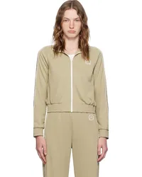 SPORTY & RICH Beige Golf Embroidered Track Jacket Elephant