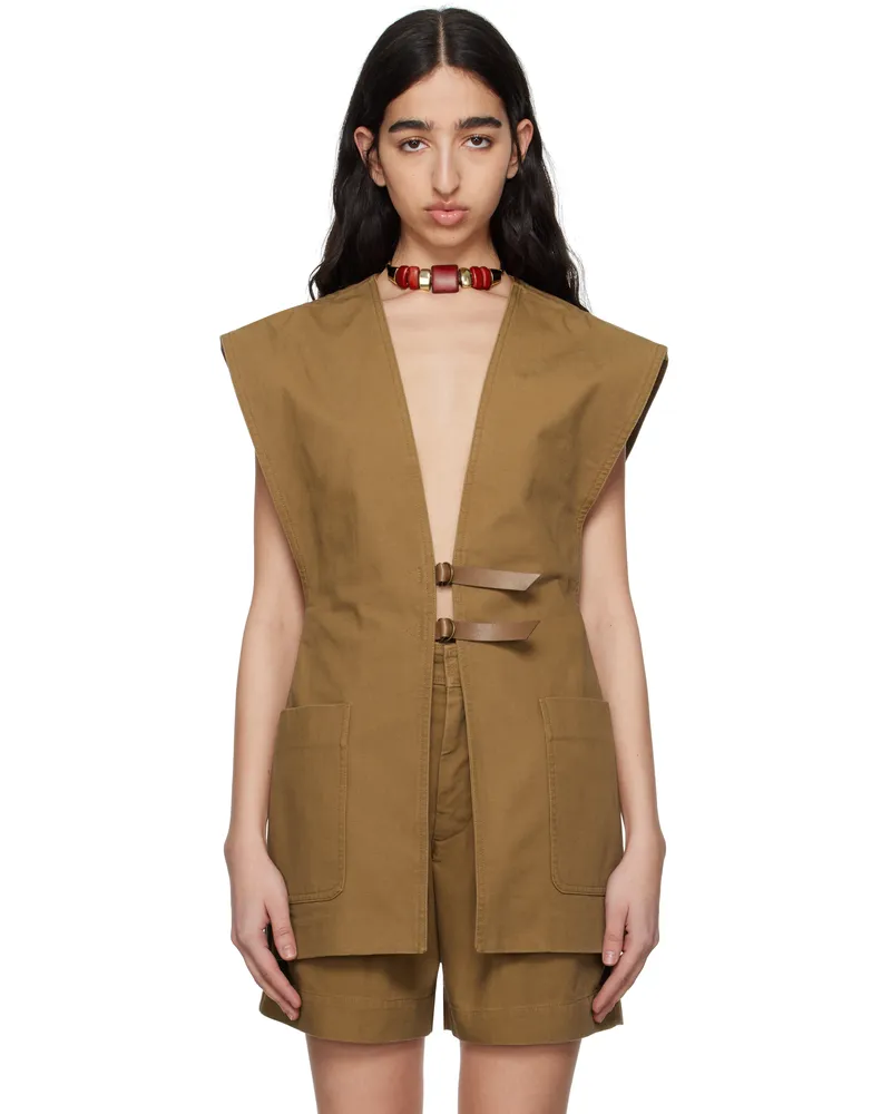 Isabel Marant Tan Falila Vest Caramel