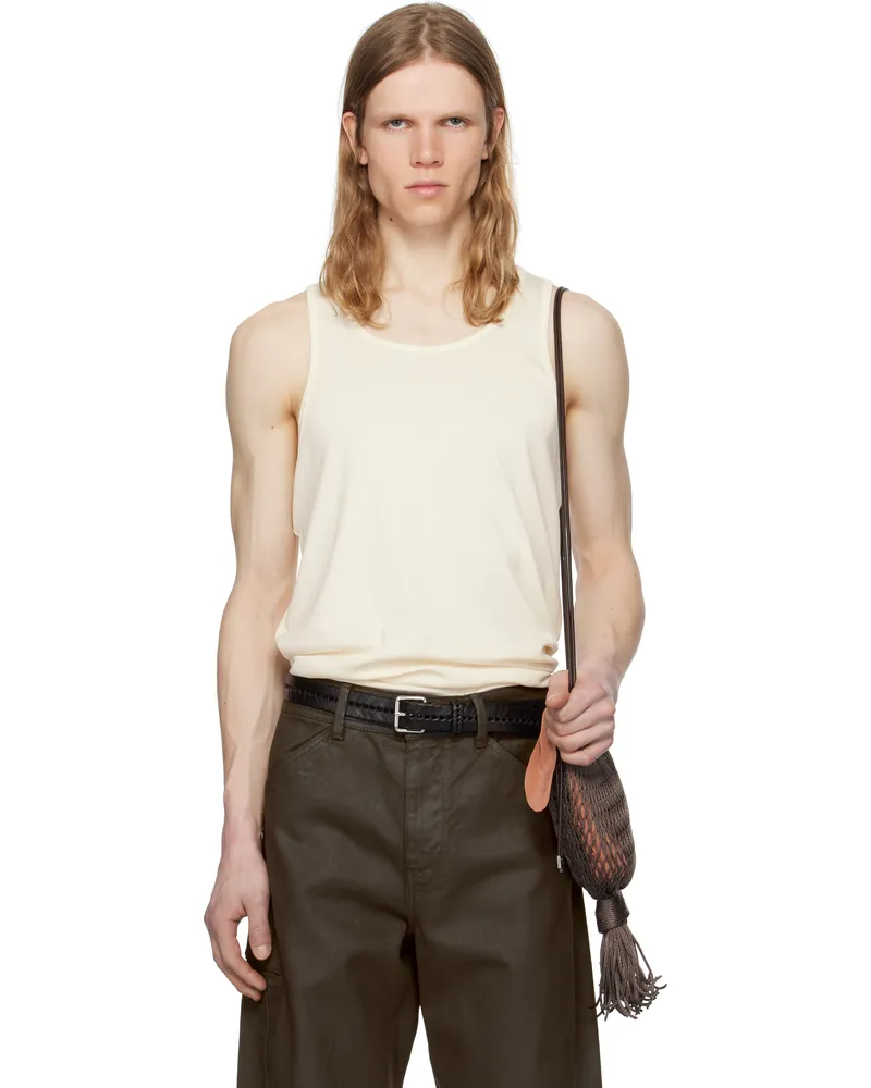 Christophe Lemaire Off-White Cotton Tank Top Wh048