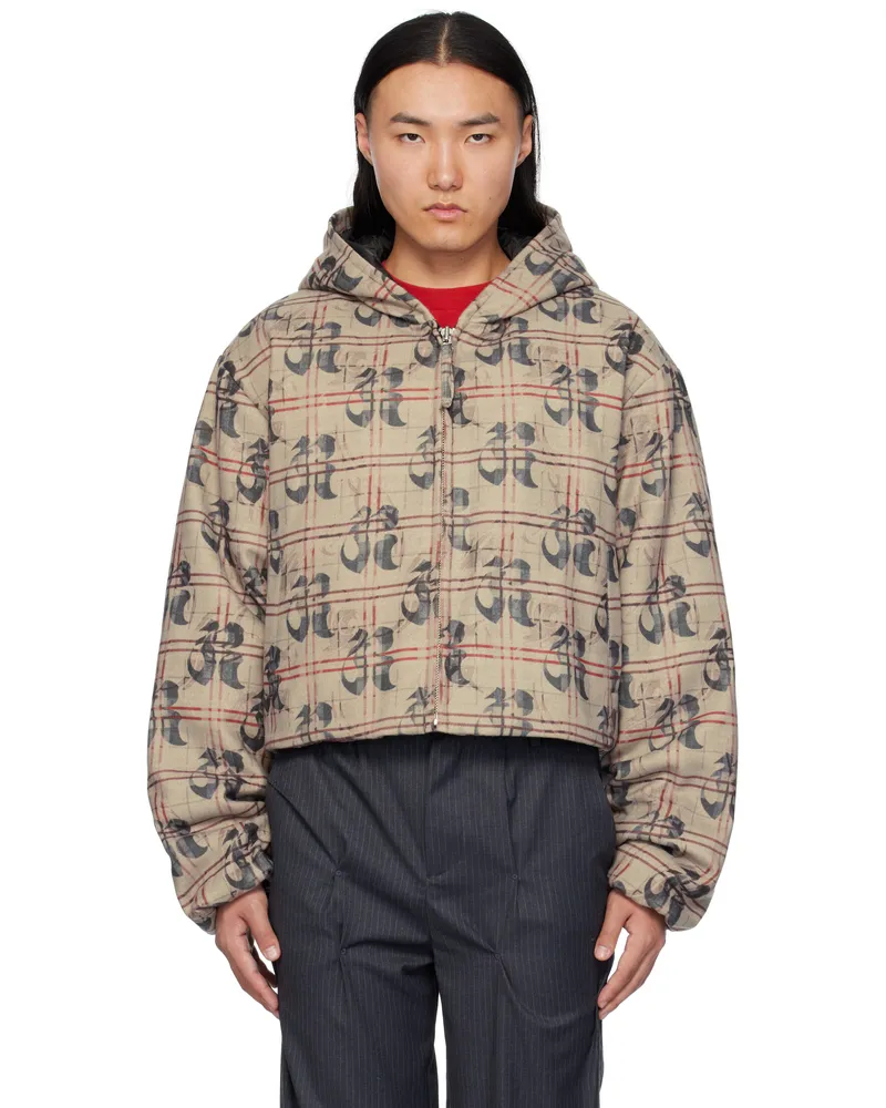 KUSIKOHC Beige Pattern Anorak Windbreaker Jacket Fantasy