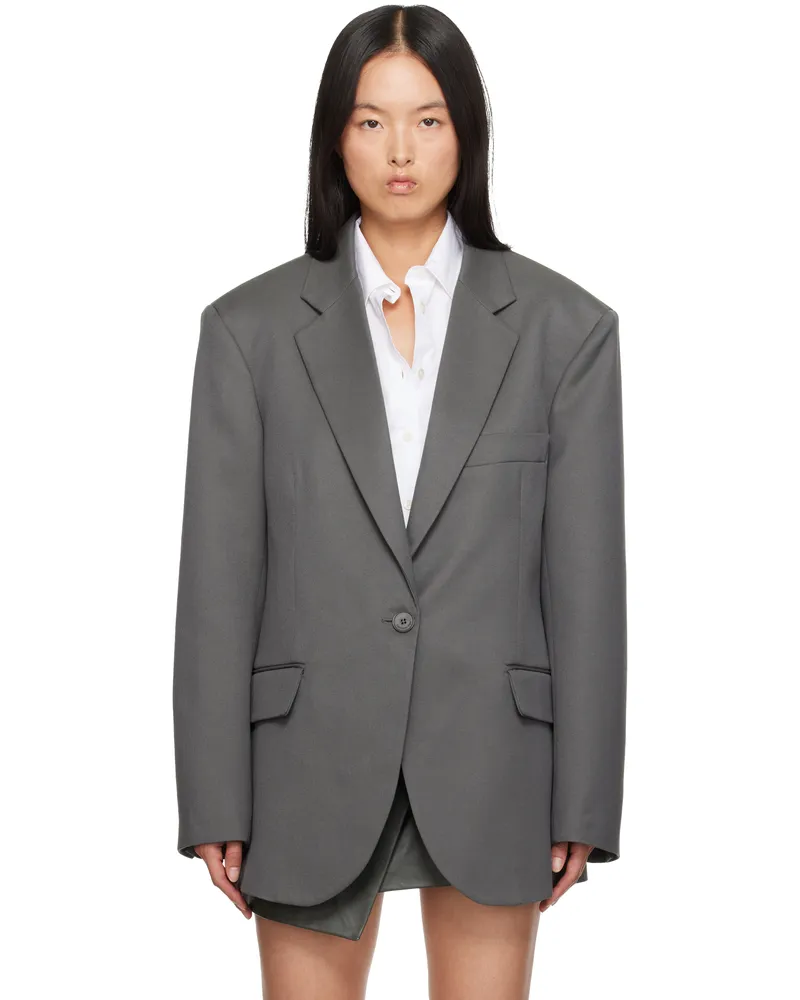 FRANKIE Shop Khaki Lyra Oversized Blazer Light