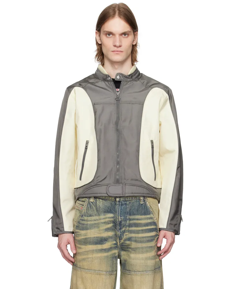 Diesel Off-White & Gray J-Blink-A Jacket 98b