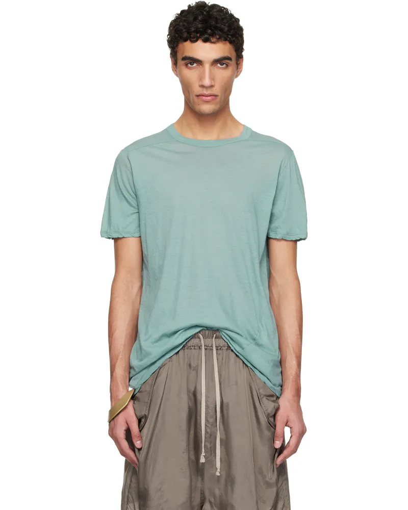 Rick Owens Blue Hollywood Level T-shirt Mouthwash