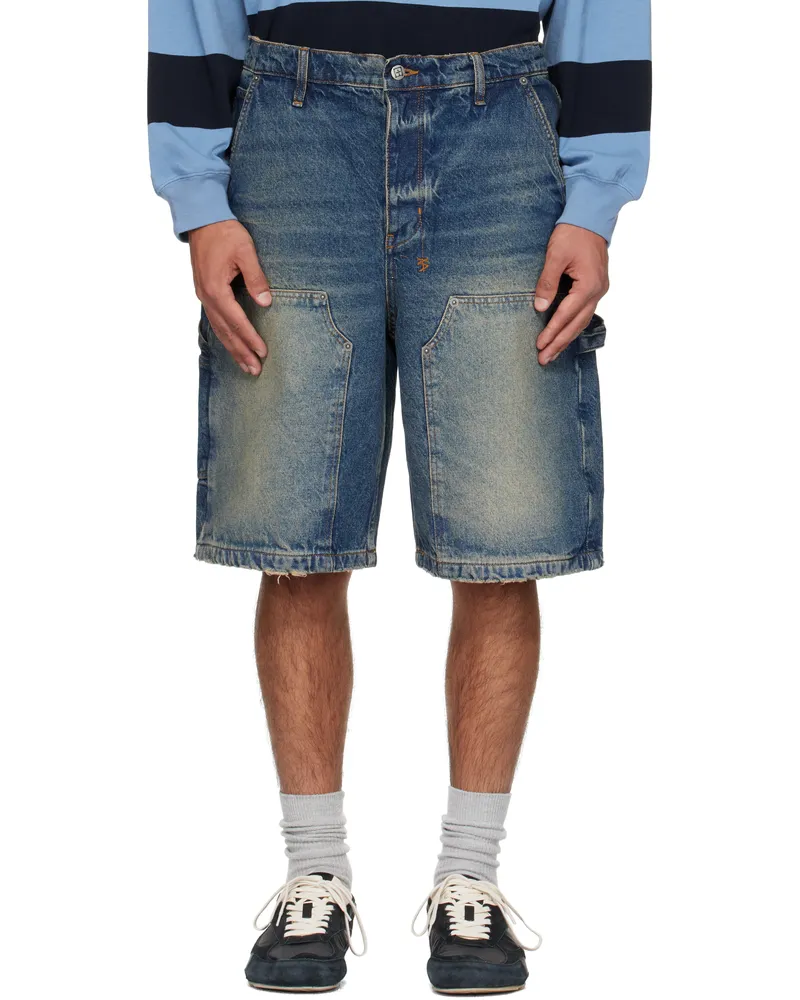 ksubi Blue Maxx Operator Rodeo Denim Shorts Denim