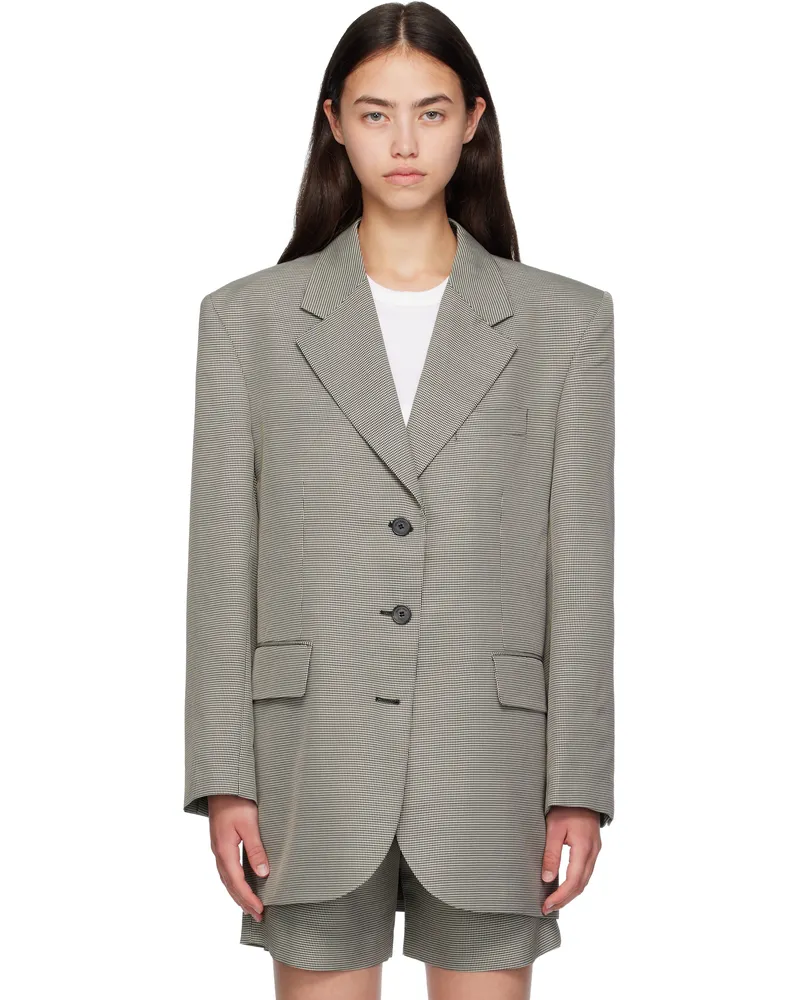 Anine Bing Black & White Sara Blazer Multi