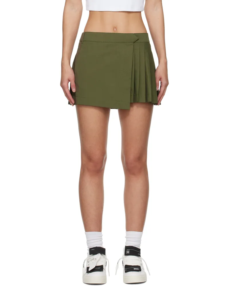 OFF-WHITE Green Savana Miniskirt Chive