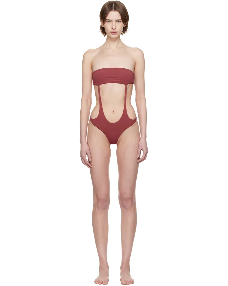 Isa Boulder SSENSE Exclusive Red Dandelion Swimsuit Chilli