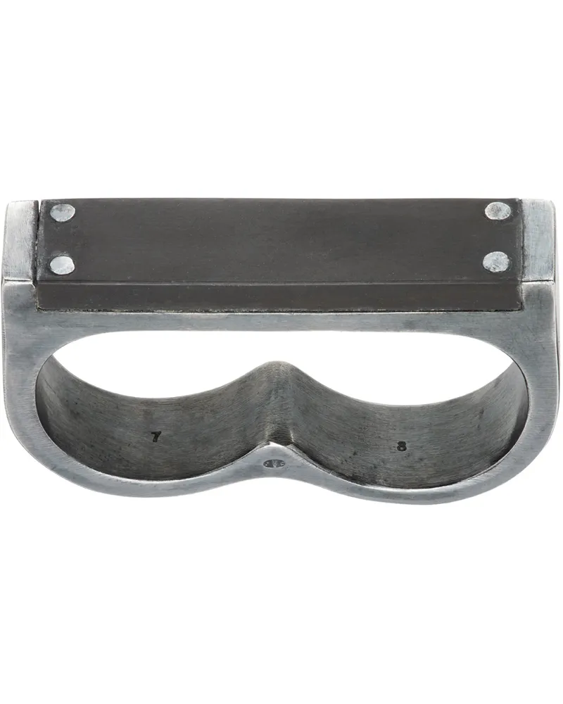 Parts Of Four Black Plate Double Ring Black