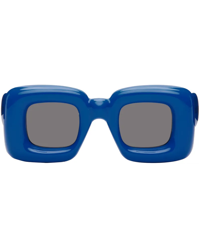 Loewe Blue Inflated Rectangular Sunglasses 4190a