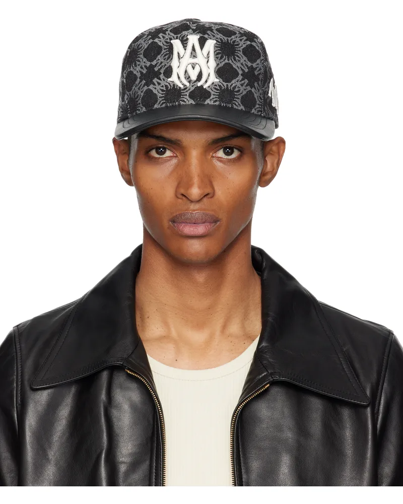 Amiri Black MA Quad Denim Cap Black