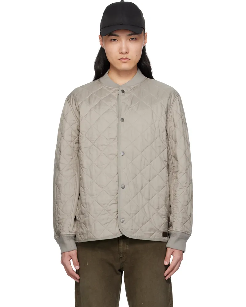 Rag & Bone Gray Focus Quilted Liner Jacket Elephntgry