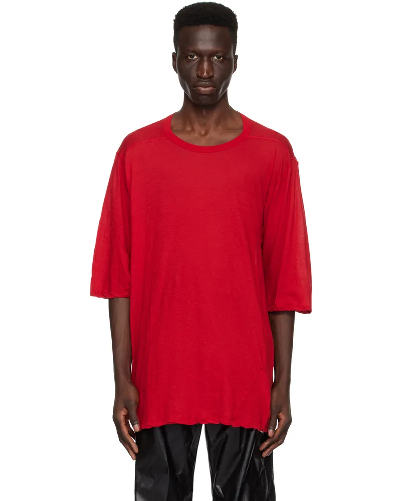 Rick Owens Red Crewneck T-Shirt 03