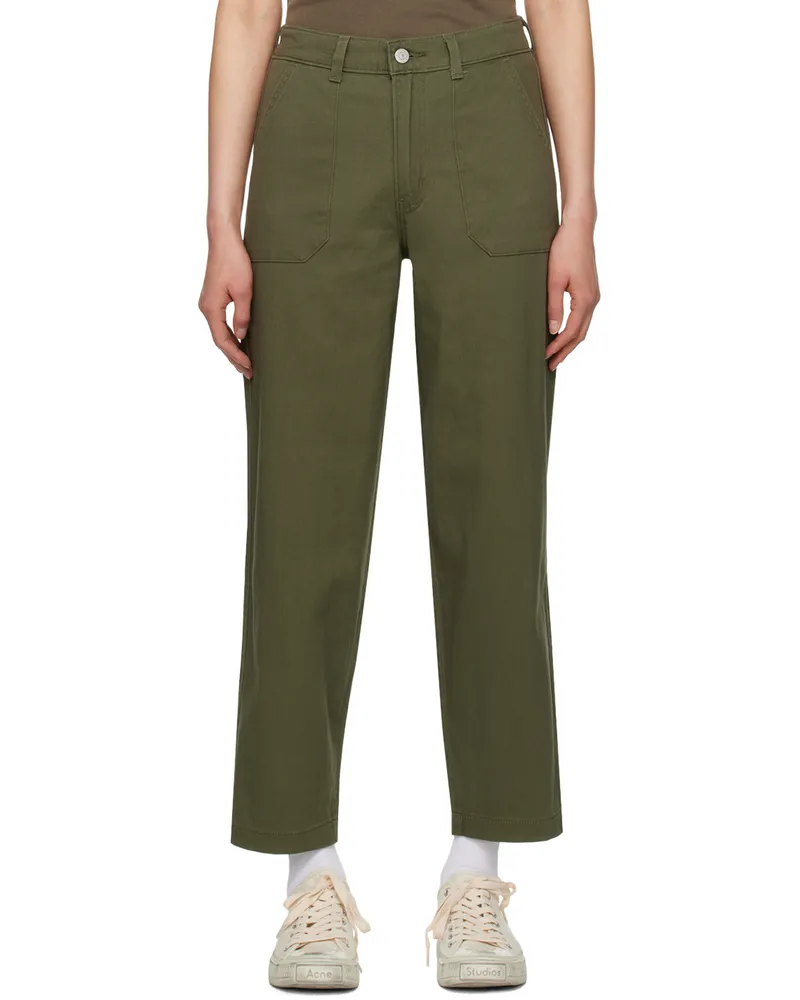 Levi's Khaki Baggy Trousers Olive