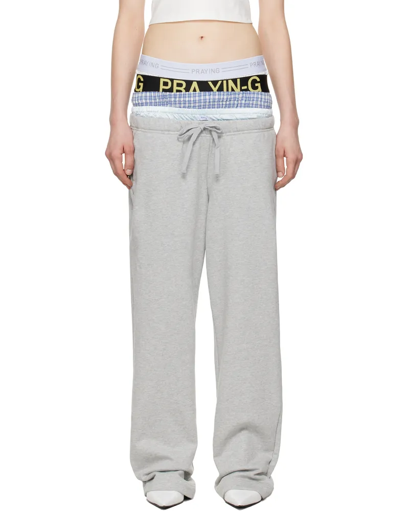 Praying Gray Underwear Sweatpants Grey