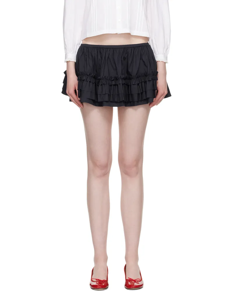 Sandy Liang Navy Coli Skort Navy