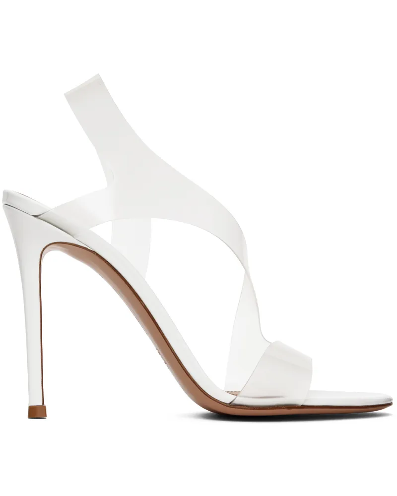 Gianvito Rossi White Metropolis Heeled Sandals White+white