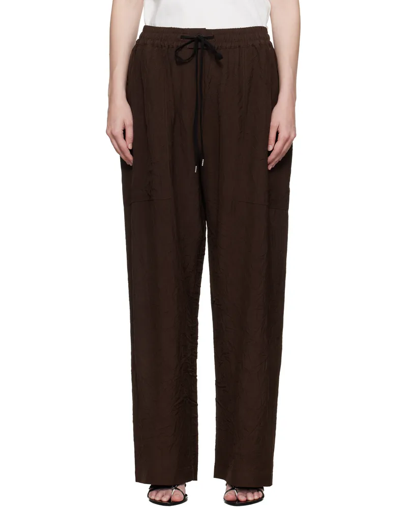 Studio Nicholson Brown Capel Trousers Almond