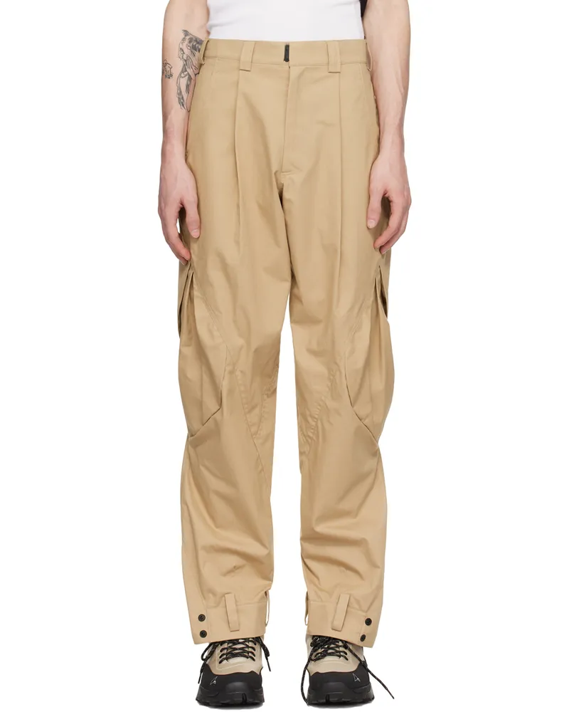 Hyein Seo Beige Flap Pocket Cargo Pants Beige