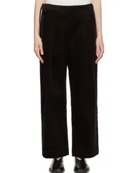 Deiji Studios Brown 'The Straight Cord' Lounge Pants Cedar