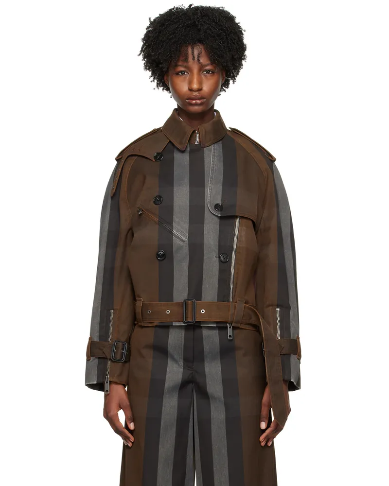 Burberry Brown Check Jacket Dark