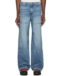 RHUDE Indigo Wabash Reza Double Knee Jeans Indigo