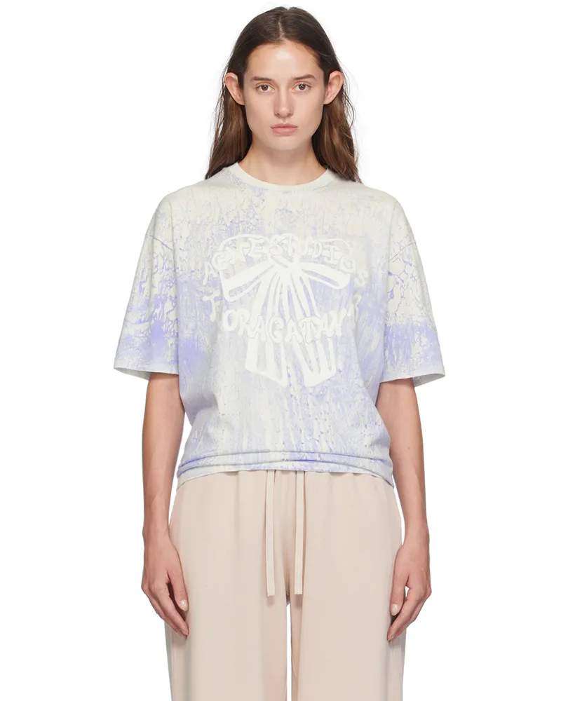 Acne Studios Blue Plaster Print T-Shirt Dc2