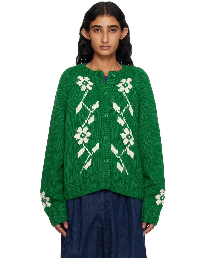 YMC SSENSE Exclusive Green Atomic Cardigan 30