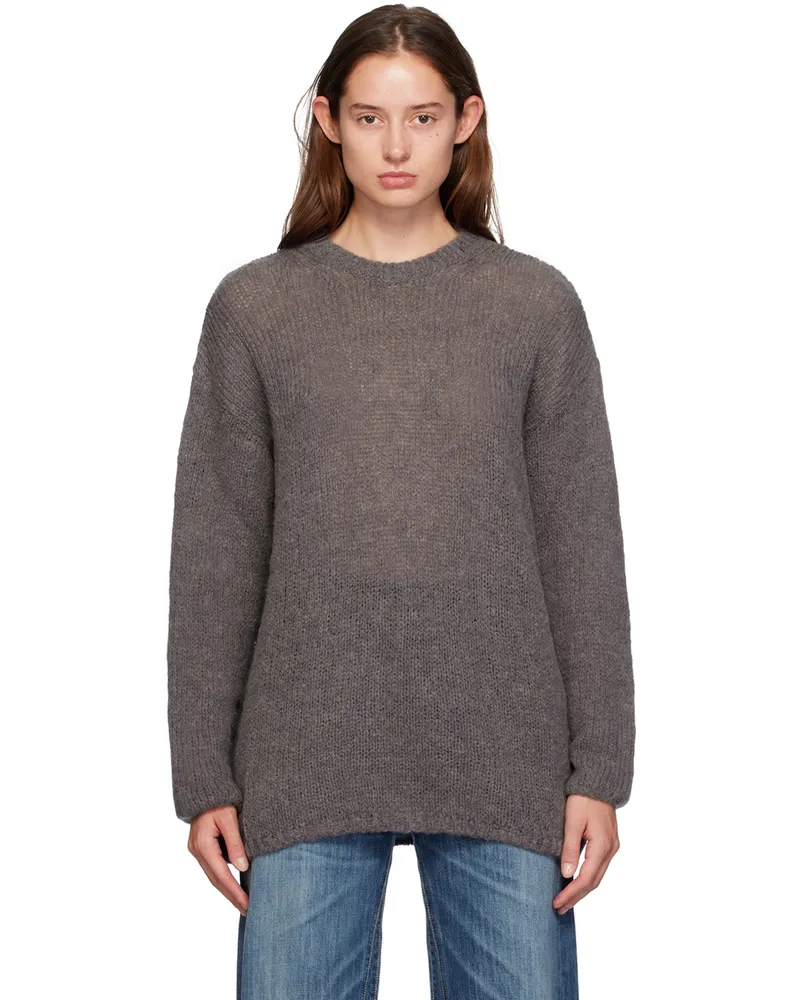 Our Legacy Gray Popover Roundneck Sweater Falcon