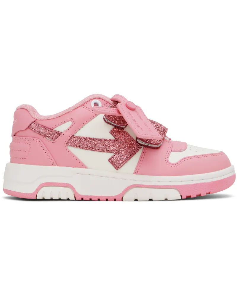 OFF-WHITE Kids White & Pink Out Of Office Straps Sneakers White