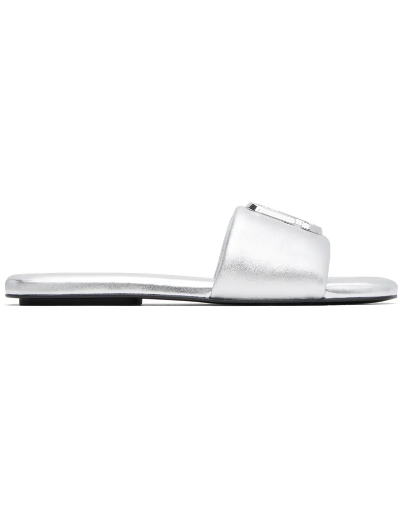 Marc Jacobs Silver 'The J Marc' Sandals 040